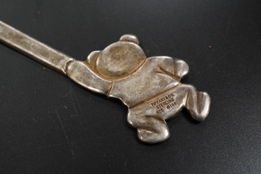 A Tiffany & Co teddy bear silver christening spoon length 3.4cm., weight approx. 1.11ozt